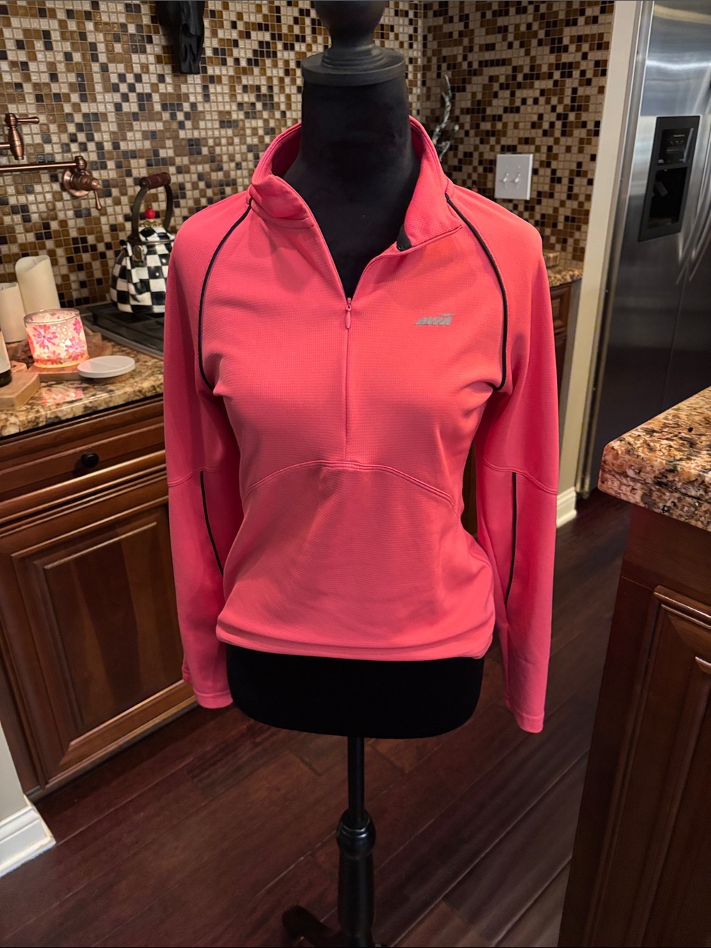 Asics Coral Pink Half-Zip Athletic Pullover